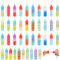 MXTIMWAN Mini Pop Push It Fidget Jouet Porte-clés, 40PCS Coloré Silicone Squeeze Pop Bubble Fidget Bulk, Stress Soulagement de Anxiété Jouets pour Enfants, Adultes