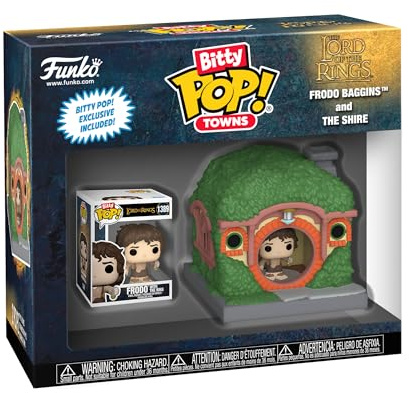 Funko Bitty POP! Town: The Lord of the Rings - Frodo Baggins & The Shire | Offizielles Fantasy Merch - Spielzeug zum Sammeln - Geschenkidee zum Geburtstag für Fans und Sammler