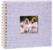 Vienrose Fotoalbum zum Selbstgestalten 20,5 x 20,5 cm, DIY Scrapbook Spiralalbum mit 40 Weißen Seiten, Leinen Fotoalbum zum Einkleben für Familien, Baby, Hochzeit, Jahrestag, Geburtstags, Lila