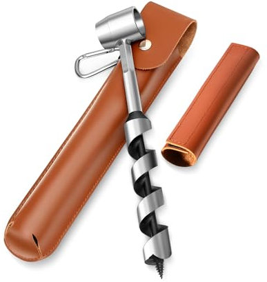 BURTOK Strumenti Bushcraft, 1 x 25,4 cm, trapano a mano per legno, chiave per coloni più affilati per una facile perforazione, trivella a occhio scotch portatile, attrezzatura di sopravvivenza