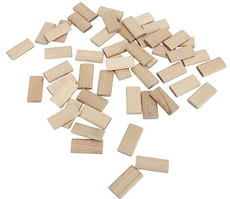 Beech Wood Domino Tenon 50 Stück Beech Holzdübel 6 x 40mm Für die Verbindung von Möbeln, den Möbelbau, die Herstellung von Rahmen, das Tischlerhandwerk