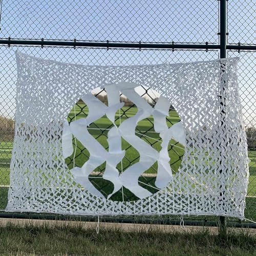 YHBZ Tarnnetz Weiß,Dekoration Camouflage Netz,Jagd Fensterläden,Garten-Schatten-Netz,150D Schnell trocknendes Oxford Tuch Sonnenschutznetz,Armee Jalousien Netze,Anpassbar,6x6m(20 * 20ft)-White