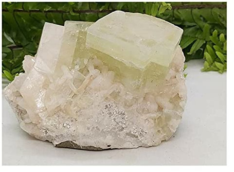 CZAOINCU Pierre minérale de 250g-300g grappe de Cristal d'apophyllite Verte Naturelle, Pierre d'énergie de Balance décoration de Pierres précieuses Collecte à Domicile