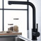IMEX - Grifo de Cocina Extraible | Grifo Monomando Fregadero | Griferia de Cocina con Mangera Flexible 360º | Serie Malta | Color Negro Mate