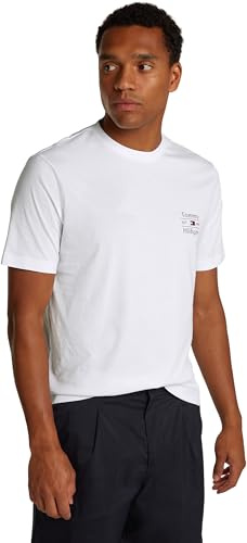 Tommy Hilfiger Herren T-Shirt Kurzarm Stack Tee mit Rundhalsausschnitt