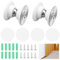 2 Pcs Türstopper Magnet Silikon Magnetischer Türhalter für Wohnwagen mit Starkem Kleber und Schrauben Türfeststeller Wohnmobil Magnetisch für verschiedene Türtypen für Tür Offen Halten (Silberweiß)