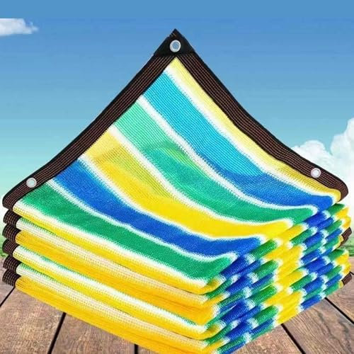 JXCCA Toile de Jute pour Pergola, Voile Camouflage Ombrage, Filet Isolant Perforé, Coins Épaissis Tout Autour, Voile Pare-Soleil, Large Gamme D'utilisations, 6 X 8 Cm (20 Pieds - 26 Pieds)