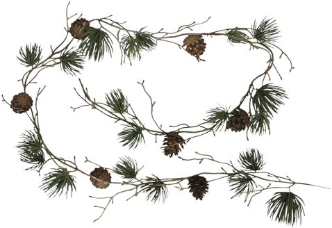 NETPROSHOP Kieferngirlande mit Zapfen grün Länge 130 cm künstliche Girlande