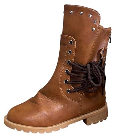Stivali Primaverili Donna Stivali Donna Invernali Stivali Biker Donna Stivaletti Donna Bassi Morbidi Chiari Primaverili Stivali Biker Donna Stivali Alti Donna sotto Il Ginocchio