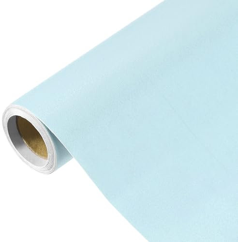 sourcing map 300 x 40cm Blue Wallpaper, Peel and Stick Wallpaper, Blue Contact Paper Solid Color Vinyl Self-Adhesive Wall Paper Decorative for Wall Covering