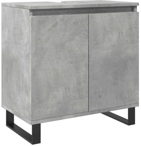 vidaXL Badschrank Betongrau 58 x 33 x 60 cm Holzwerkstoff