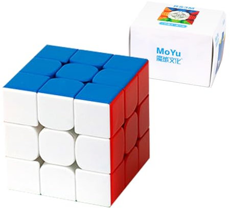Zauberwürfel MOYU RS3M 2020 3x3 Aufkleberfreier 3x3x3 Speed ​​Cube Glatt und Leicht Verstellbar Professionelles Würfelpuzzle Spielzeug für Würfelliebhaber (RS3M 2020)