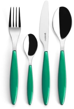 Guzzini - Feeling, Set 24 posate - Smeraldo, 15x7,2xh24 cm - 23000069