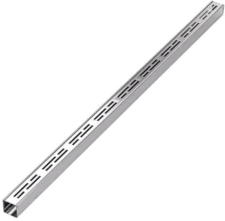canaletta scolo acqua piovana Sistema di drenaggio a trincea stretta, canale di drenaggio di 3,5 cm di larghezza con copertura a griglia, Scolo carrabile sottile per cortile/ parco/ garage(10 packs)