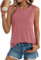 AirMood Canottiera Estiva da Donna, Casual, vestibilità Larga, Senza Maniche, Girocollo, Rosa, M