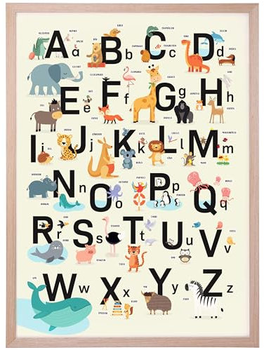 Gumpie® ABC Poster für Kinder ohne rahmen Made in Germany | Kinderleicht schreiben lernen | Buchstaben schreiben lernen | Tafel Kinder | Kinderzimmer Deko | Poster Kinderzimmer