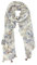 QUEEN HELENA Leichter bunter Schal Elegante Schal mit Muster Damen SC12-2, beige, Einheitsgröße