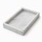 Bandeja de mármol blanco 25 x 15 cm – Rectangular, elegante y compacta – Diseño moderno para baño, cocina, salón – Porta perfumes, joyas, velas – by KALU Creations