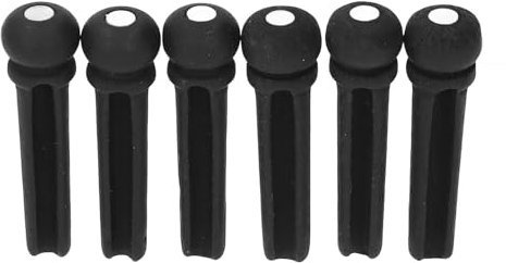 Dyocoag 6pcs Ebony Acoustic Guitar Bridge Pins Stifte Ersatz Set GL62A für Taylor Gitarre Ukulele Folk -Gitarre, hartes Material