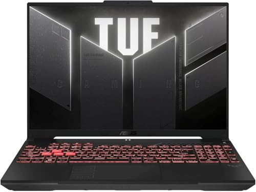 ASUS Computer portatile TUF Gaming A16: AMD Ryzen 7 7445HS, display Full HD+ da 16 pollici a 145 Hz, NVIDIA GeForce RTX 4050, RAM DDR5 da 16 GB, SSD da 512 GB, tastiera retroilluminata, Windows 11 Pro