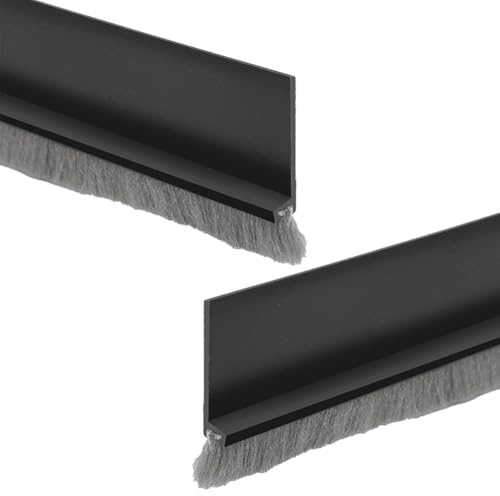 FACAIIO Lot de 2 bandes d'étanchéité acoustiques en TPE pour bas de porte, isolation et résistance à la poussière, pour garage, chambre, salle de bain et bureau, blanc, gris, noir, marron