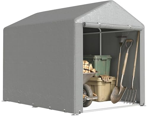 Outsunny Carpa de Jardín Exterior 2 Habitaciones 1,6x2,2x1,7 m Gris Claro