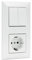 Meridian Kombination Serienschalter + Steckdose von VIKO by Panasonic (92503102-Kombi)