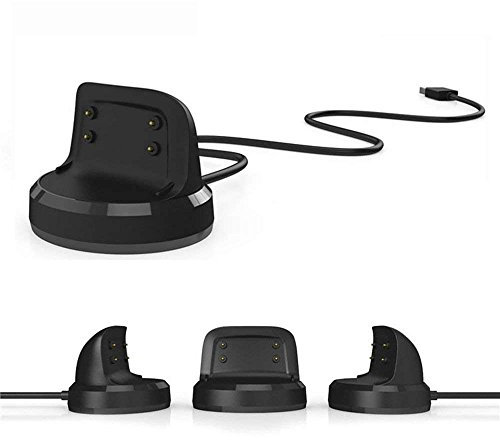 Dockingstation für Samsung Gear Fit2 SM-R360 SIKAI Smartwatch, Ersatz USB Ladekabel, Ladegerät Ersatz für Samsung Gear Fit2 SM-R360 SIKAI Schwarz