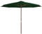 vidaXL Sonnenschirm Holzmast 350cm Grün Gartenschirm Ampelschirm Marktschirm