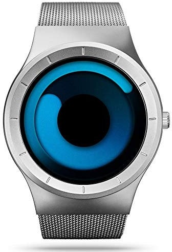 SINOBI Orologi da uomo al quarzo moda Orologi in acciaio inossidabile impermeabili per le imprese (S9659G-white/Blue)