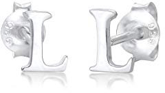 Elli Ohrringe Stecker Buchstabe L Initialen Minimal 925 Silber
