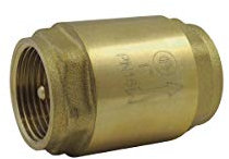 Clapet anti retour à ressort avec obturateur laiton, modèle compact - Ø 1/2'' x Lg : 48mm x Ø ext : 30mm