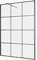 Milano Barq Black Grid Reversible Shower Enclosure Screen - 800mm