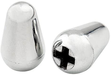 Musiclily Pro Zoll 5 Weg Schalter Knopf für USA Fender Strat/Tele/CRL Schalter E-Gitarre, Chrom (2er Set)