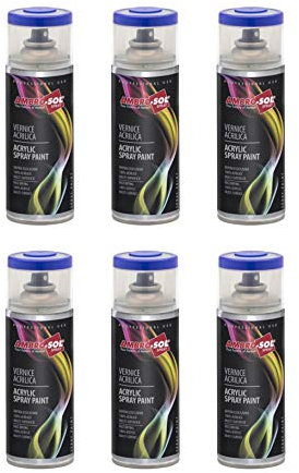 Ambro-Sol Vernice spray acrilica V400PAST.6, RAL 9005 nero opaco, 400 ml, 6 pezzi