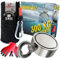 Neodym Magnetangel Set - 60mm - 300 KG Zugkraft - Bergemagnet Magnetfischen Komplettset mit 20m Seil Wasserfeste Handschuhe für Magnet Fischen