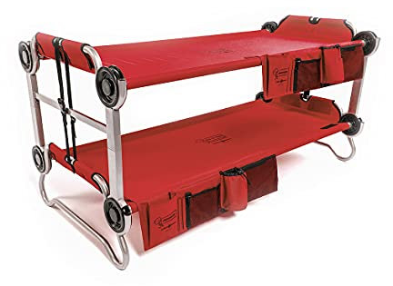 Disc-O-Bed Kid-O-Bunk Kinderetagenbett mit Seitentaschen rot