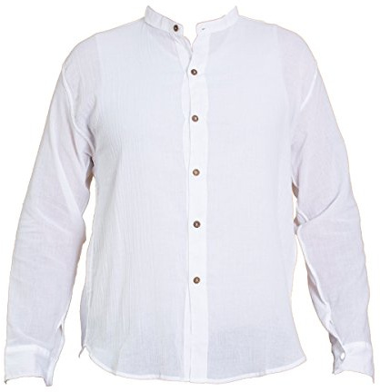 PANASIAM Sommerhemd Herren - leichtes Henley Shirt kragenlos - 3/6 Knöpfe | lässiges Baumwollhemd, Fischerhemd mit 3 Knöpfen oder durchgehender Knopfleiste für Alltag & Urlaub, 100% Baumwolle