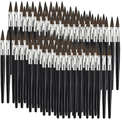 Holzsammlung 100 Stück Einweg Lippenpinsel, Lippenstift Gloss Pinsel Concealer Pinsel, Werkzeug Applikator Zauberstäbe, Schminkpinsel für Perfekt Lippen Makeup, Perfekte Makeup Tool Kits