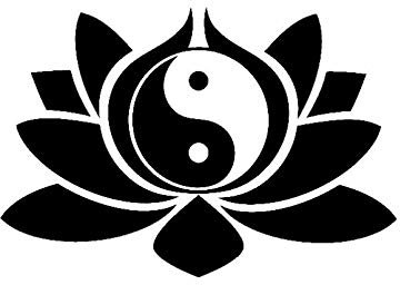 MACMRD Auto Aufkleber 13,9 cm * 9,3 cm Vinyl Aufkleber Lotus Blume Yin Yang Symbol Buddhismus Yoga Auto Aufkleber Schwarz/Silber