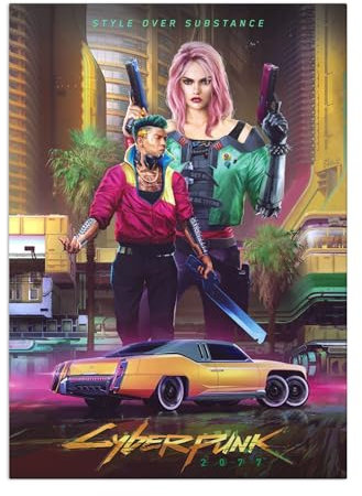Displate Cyberpunk 2077 Metallposter Cyberpunk Poster Cyberpunk Deko Cyberpunk 2077 Poster Cyberpunk 2077 - Art Styles - Kitsch Poster 67,5x48cm