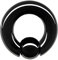Generisch XL XXL 3-8mm Klemmkugel-Ring Klemmring DICK GROSS CHIRURGEN-STAHL 316L EDELSTAHL Nase Ohr Intim Brust BCR Piercing Segmentring (8mm x 16mm x 10mm, Schwarz Black)