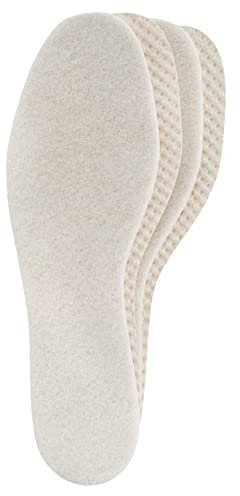 Bama Warm Filz x2 Schuheinlagen mit Wollfilz – weiche Einlegesohlen für warme Füße an kalten Tagen, 2 Paar, Unisex (44-45)