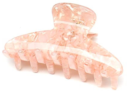 QinGoo Rosa Mittelgroß Acetat Haarklammer Klauen Haarspange Haarschmuck Elegant Haar-Accessoire für Medium Dick Mittel Haar 1 stück(8.5 * 4.5cm, Pink)