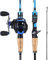Sougayilang Casting Angelrute und Rollen-Kombi, 1.8m/2.1m MH Angelrute mit Baitcasting Rollen-Kombination, 2-Sektion Baitcaster Combo-1.8-SEL