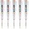 5 Pcs Electrical Tester Pen Multifunctional Bright LED Light Transparent Shell Inductive Voltage Tester Screwdriver Voltage Pen