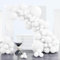 PartyWoo Luftballons Weiß, 102 Stück Weiße Ballon Girlande Satz von Verschiedene Größen mit 18 Zoll 12 Zoll 10 Zoll 5 Zoll, Luftballon Girlande für Geburtstagsdeko, Partydeko, Hochzeitdeko, Weiß-Y13