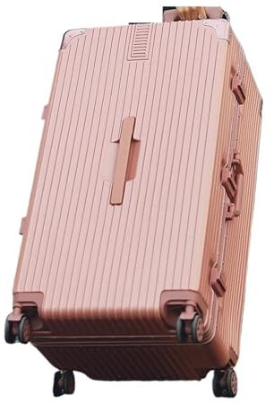 DEJJYYYZ Valigia Valigia Valigia da Viaggio di Grandi Dimensioni Ispessita su Ruote Trolley con Telaio in Alluminio di Grande capacità (Color : Rose Gold Retro, Size : 28-inch)