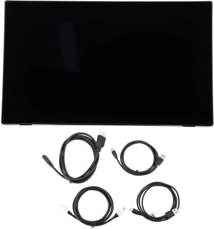 Depisuta Portable Monitor Touchscreen, 1920x1280 18.5 Inch Travel Monitor, 100% SRGB External Monitor with USB C HDMI Port and Stereo Dual Cavity Speaker, for Laptop, Game Console, PC