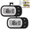 Asfrode Kühlschrankthermometer Digital, 2 Stück Kühlschrank Thermometer mit Haken & Magnet LCD Anzeige Digitales Kühlschrankthermometer Innen, Gefrierschrank Thermometer Max/Min Funktion (2 Schwarz)